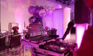 Venue Lighting and Event Entertainment DJ with Balloon Decor Services by Lightfoot Premier Entertainment