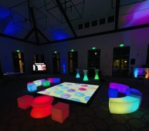 Event Lighting DJ, Gobo Lights, Games, and LED Furniture by Lightfoot Premier Entertainment